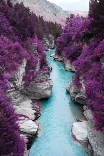 MondiLab Purple pine forest landscape  (100876)