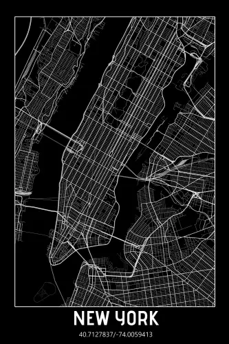 MondiLab New York USA - Citymap black (101627)